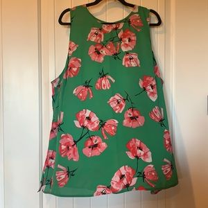 Fun & Beautiful sleeveless top in Pinks, Greens & Black.
